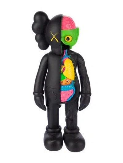 Pre-owned Kaws Companion Black Flayed Open Edition Vinyl Figure