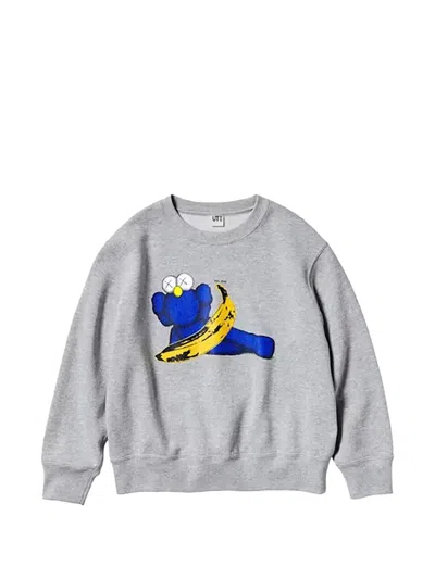 Kaws Graphic Sweatshirt In Gray