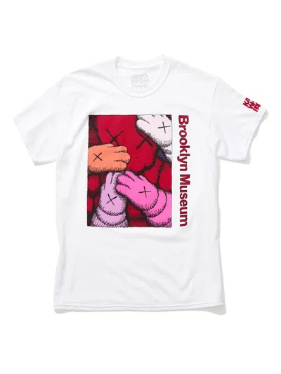 Pre-owned Kaws Men's  Brooklyn Museum Urge T-shirt In White