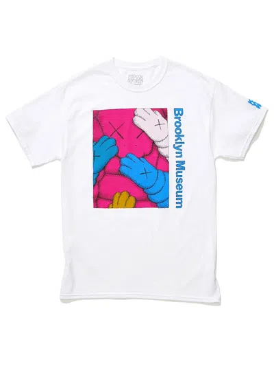 Pre-owned Kaws Men's  Brooklyn Museum Urge T-shirt In White/magenta