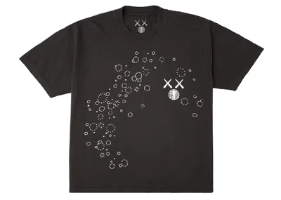 Pre-owned Kaws Men's  For Kid Cudi Moon Man Gid Tee Shirt In Vintage Black