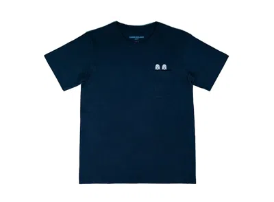 Pre-owned Kaws Men's  Holiday Japan Pocket T-shirt In Navy Blue