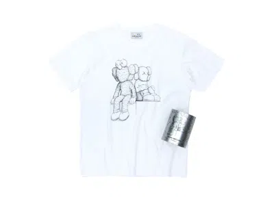 Pre-owned Kaws Men's  Seeing/watching Canned Tee Shirt In White