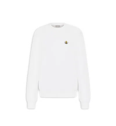 Pre-owned Kaws Men's  X Dior Bee Crewneck Sweatshirt In White