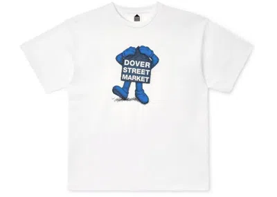 Pre-owned Kaws Men's  X Dover Street Market Fluro Rebellion T-shirt In Blue