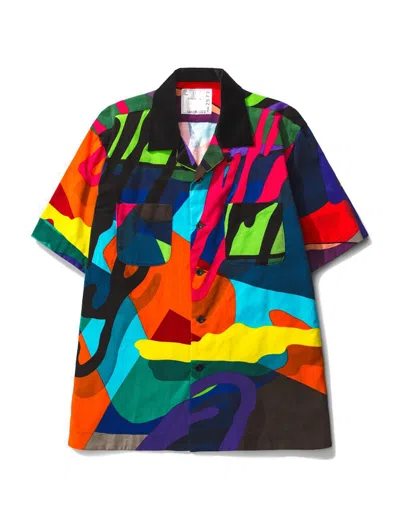 Pre-owned Kaws Men's  X Sacai Button Shirt