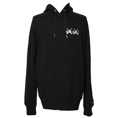 Pre-owned Kaws Men's  X Sacai Embroidery Hoodie In Black