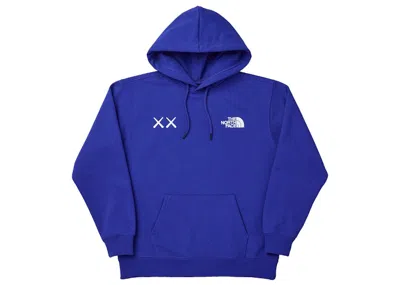 Pre-owned Kaws Men's  X The North Face Popover Hoodie In Bolt Blue