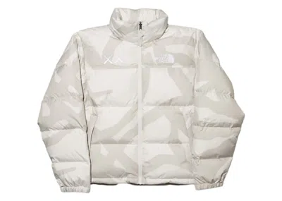 Pre-owned Kaws Men's  X The North Face Retro 1996 Nuptse Jacket In Moonlight Ivory