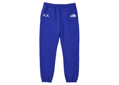Pre-owned Kaws Men's  X The North Face Sweat Pants In Bolt Blue