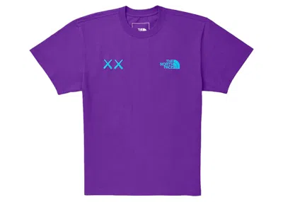 Pre-owned Kaws Men's  X The North Face Tee Shirt In Gravity Purple