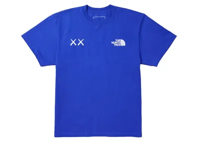 Pre-owned Kaws Men's  X The North Face Tee Shirt In Tnf Blue