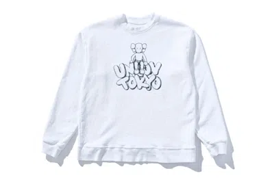 Pre-owned Kaws Men's  X Union Tokyo Crewneck Sweatshirt In White