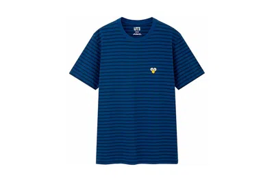 Pre-owned Kaws Men's  X Uniqlo Bff Striped Tee Shirt (us Sizing) In Blue