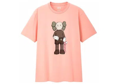 Pre-owned Kaws Men's  X Uniqlo Companion Tee Shirt (japanese Sizing) In Pink