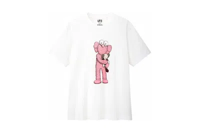 Pre-owned Kaws Men's  X Uniqlo Pink Bff Tee Shirt (us Sizing) In White