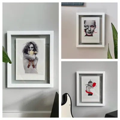 Pre-owned Kaws Set Of 3 -  X Kate Moss Posters In White