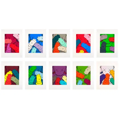 Pre-owned Kaws "urge" Portfolio Of 10 Silkscreens With Additional Silkscreened Title Page In White