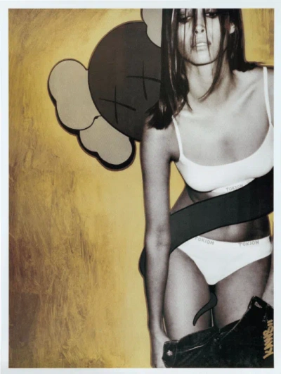 Pre-owned Kaws X Christy Turlington Tokion 1999 Poster Offset Litho In Black