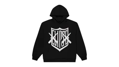 Pre-owned Kaws X Clipse Shield Hoodie In Black/white In Multi