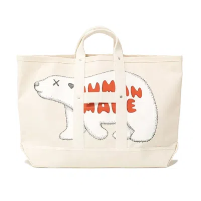 Pre-owned Kaws X Human Made Large Tote Bag In White