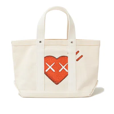 Pre-owned Kaws X Human Made Small Tote Bag In White