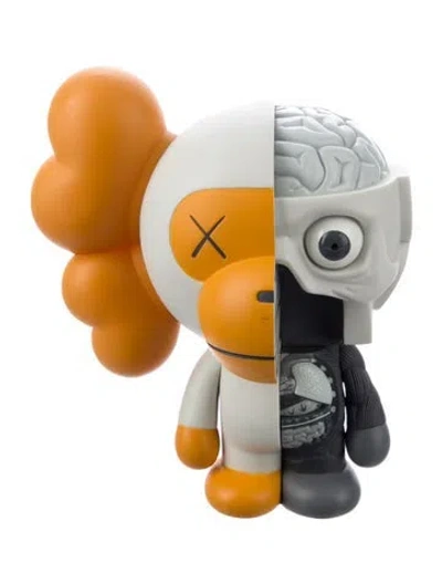 Pre-owned Kaws X Original Fake X Bape Dissected Milo Flayed Figure In Gray