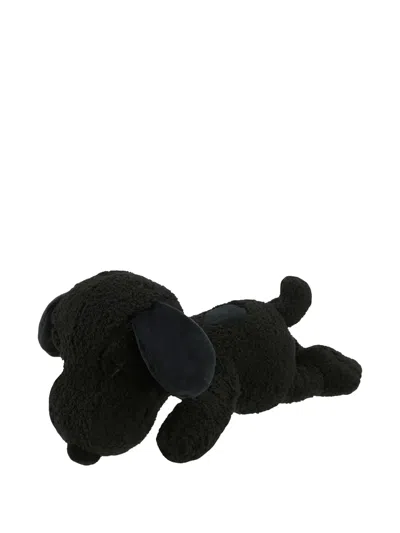 Kaws X Peanuts Stuffed Plush Toy In Black