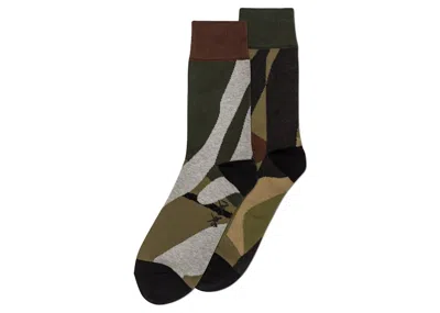 Pre-owned Kaws X Sacai Socks In Camouflage In Multi
