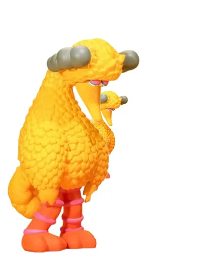 Kaws X Sesame Street Big Bird Figurine In Yellow