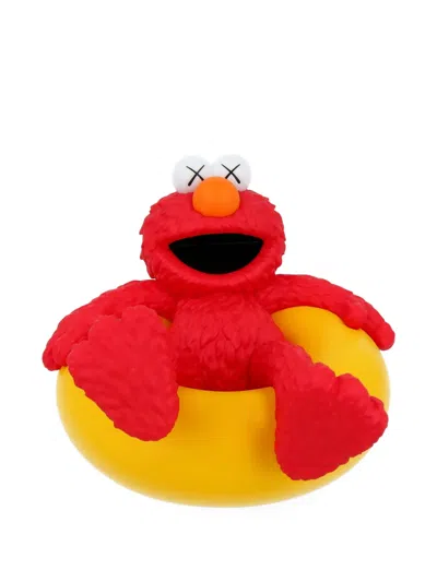 Kaws X Sesame Street Water Parade Elmo Figure In Red