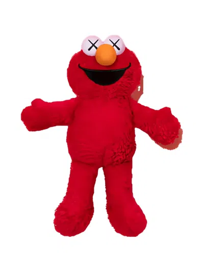 Kaws Sesame Street Parade Plush Keychain In Red