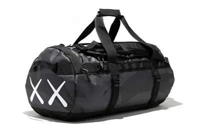 Pre-owned Kaws X The North Face Basecamp Duffel In Black
