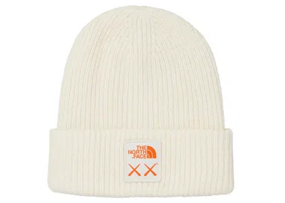 Pre-owned Kaws X The North Face Beanie In Moonlight Ivory