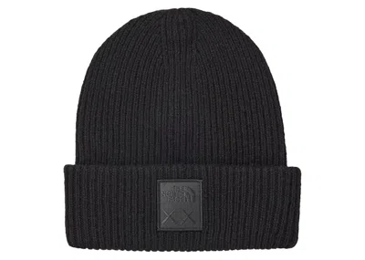 Pre-owned Kaws X The North Face Beanie In Tnf Black