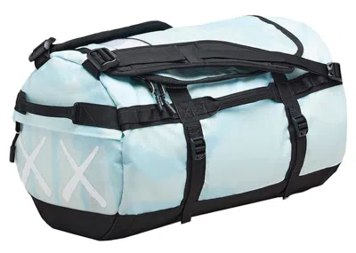 Pre-owned Kaws X The North Face S Duffle Bag In Kw Ice Blue 86 Print