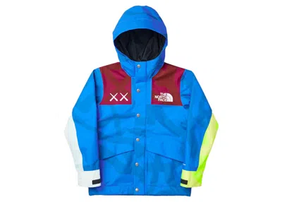 Pre-owned Kaws X The North Face Youth 1986 Mountain Jacket In Kw Hero Blue 86 Print