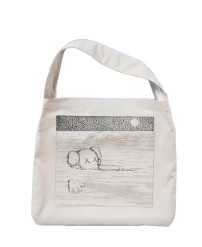 Pre-owned Kaws X Uniqlo Artbook Cover Tote Bag In Natural