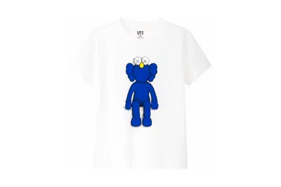 Pre-owned Kaws X Uniqlo Blue Bff Tee Shirt (kids) In White