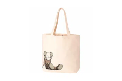 Pre-owned Kaws X Uniqlo Holiday Tote Bag In Natural