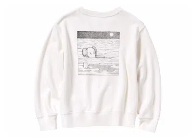 Pre-owned Kaws X Uniqlo Kids Longsleeve Sweatshirt (us Sizing) In Off White