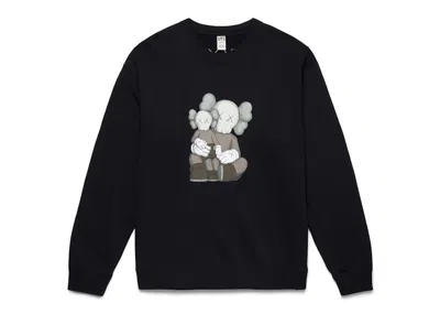 Pre-owned Kaws X Uniqlo Longsleeve Sweatshirt (us Sizing) In Black
