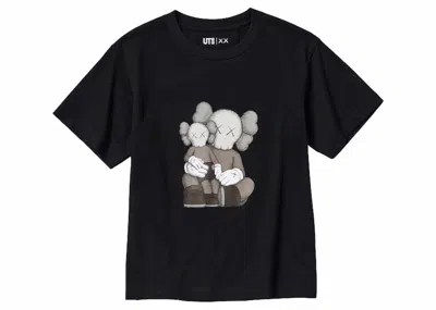 Pre-owned Kaws X Uniqlo Ut Youth Short Sleeve Graphic T-shirt (asia Sizing) In Black