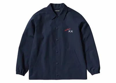 Pre-owned Kaws X Uniqlo Warhol Coach 476316 Jacket (asia Sizing) In Navy Blue
