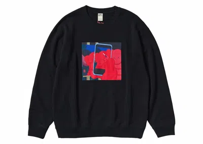 Pre-owned Kaws X Uniqlo Warhol Graphic 476119 Sweatshirt In Black
