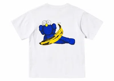 Pre-owned Kaws X Uniqlo Warhol Kids' Ut Graphic 471935 T-shirt In White