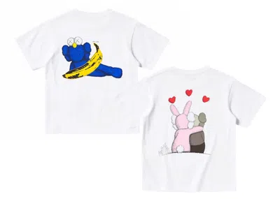 Pre-owned Kaws X Uniqlo Warhol Kids' Ut Graphic 471935/476423 T-shirt Set In White
