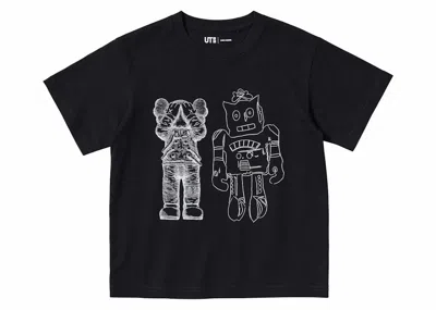 Pre-owned Kaws X Uniqlo Warhol Kids' Ut Graphic 476424 T-shirt In Black