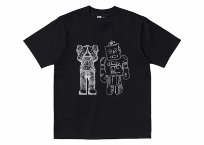Pre-owned Kaws X Uniqlo Warhol Ut Graphic 476351 T-shirt In Black