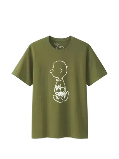 Kaws X Uniqlo X Peanuts Charlie Brown Graphic-print T-shirt In Black